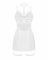Бебі-дол Obsessive Arrowel White chemise S/M, з декоративним чокером та гартерами