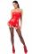 Корсет із підв'язками для панчіх Noir Handmade F368 Bombshell Fierce Corset-belt Red XS