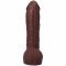 Фалоімітатор Doc Johnson The Realistic Cock ULTRASKYN - 12 Inch Hung with Balls Chocolate