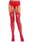 Колготки Leg Avenue Net Stockings with Attached Garter Belt One Size Red