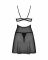Бебі-дол Obsessive Nutris babydoll & thong, XL/2XL, імітація ліфа та спіднички, стрінги в комплекті