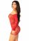 Мінісукня із сітки з мереживними акцентами Leg Avenue Seamless Off The Shoulder Mini Dress One Size, Red