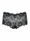Трусики-шортики Obsessive Idillia shorties, L/XL, чорні, мереживні, з низькою посадкою