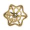 Металева анальна пробка LOCKINK SEVANDA Hollow Spiral Golden, L, золотиста, діаметр 3,9 см