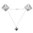 Затискачі для сосків з важкою підвіскою LOCKINK Adjustable Nipple Clamps with Heavy Pendant, під срібло