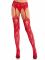 Колготки Leg Avenue Net Stockings with Attached Garter Belt One Size Red