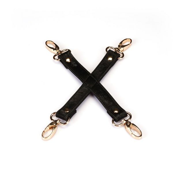 Хрестовина для фіксації Liebe Seele Boudoir Amor Pink Hogtie Black, на карабінах