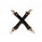 Хрестовина для фіксації Liebe Seele Boudoir Amor Pink Hogtie Black, на карабінах