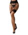 Панчохи Obsessive Nutris stockings, M/L, тілесні, з чорним мереживом, під пояс