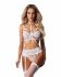 Комплект Obsessive Premisis White 3-pcs crotchless set 2XL/3X