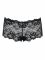 Трусики-шортики Obsessive Idillia shorties, L/XL, чорні, мереживні, з низькою посадкою