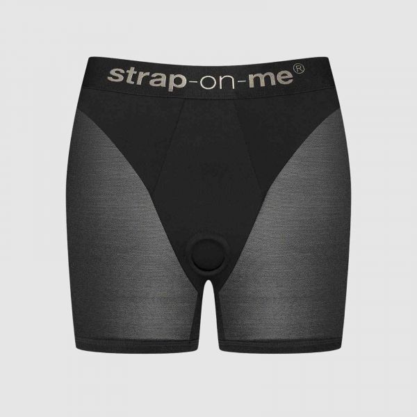 Шорти з фіксацією дилдо Strap-On-Me Harness Lingerie Halo – M – Black, велосипедки