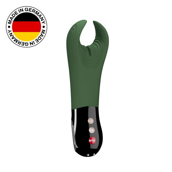 Вібратор для пеніса Fun Factory MANTA moss green/black, підходить для парних ігор