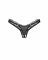 Трусики-стрінги з мереживом Obsessive Arrowel Black crotchless thong S/M