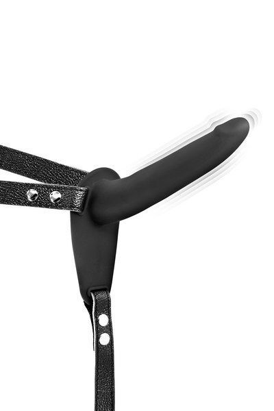 Страпон з вібрацією Fetish Tentation Vibrating Strap-On with Dildo Black (м'ята паковання!!!)
