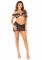 Мереживний комплект ліф і спідниця Leg Avenue Bow Net Ruffle Trimmed One Size, Black