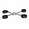 Набір фіксаторів для рук та ніг LOCKINK Hogtie Set, чорний, ремені з натуральної шкіри