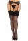 Панчохи зі стразами Leg Avenue Wide Top Rhinestone Sheer Stockings, One Size, чорні, вище коліна