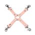 Хрестовина для фіксації Liebe Seele Dark Candy Pink Hogtie, з кільцем, 4 карабіни