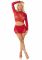 Блискучий комплект кроп-топ і спідниця Leg Avenue Rhinestone One Size, Red, довгий рукав