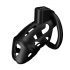 Клітка для пеніса LOCKINK SEVANDA Naja-Cobra Chastity Cage, чорна, 3 кільця різних розмірів