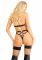 Боді-портупея Leg Avenue Patent Leather Harness Teddy M, лакові ремені з чокером