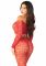 Комплект топ і легінси Leg Avenue Off The Shoulder, One Size, Red, довгий рукав