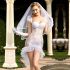 Еротичний костюм нареченої "Благочестива Марта" L/XL White