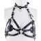Портупея на грудь LOCKINK SEVANDA Queen Chest Harness with Removable Bra, чорна, зі знімними пестис