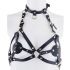 Портупея на грудь LOCKINK SEVANDA Queen Chest Harness with Removable Bra, чорна, зі знімними пестис