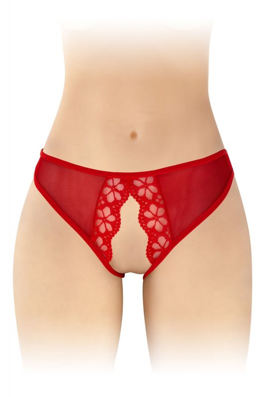 Трусики з відкритим доступом Fashion Secret Ambre Red, сітка