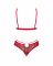 Комплект Obsessive Ms Merrilo 2-pcs set, M/L, м’який бюстгальтер та трусики з доступом і з помпоном