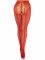 Стрип-колготки Leg Avenue Crotchless Net Tights with Heart Backseam, One Size, червоні, з доступом