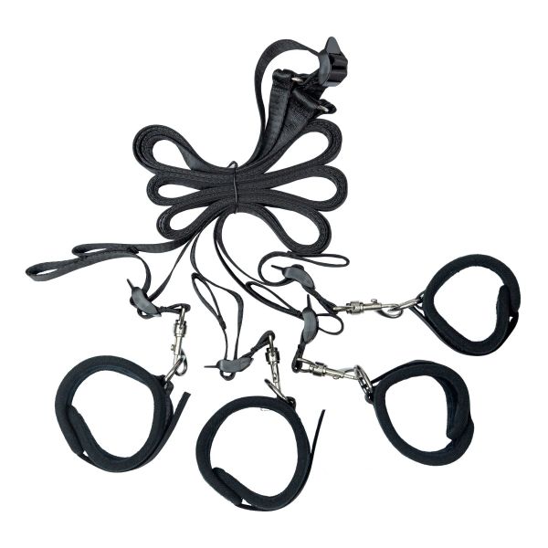 Розтяжка на ліжко Punishment – 5-Piece Bed Restraint Kit – Black, 5 предметів