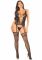 Комплект мереживний Leg Avenue Cami Garter, One Size, Black, корсет із панчохами та стрінгами