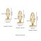Металева анальна пробка LOCKINK SEVANDA Hollow Spiral Golden, L, золотиста, діаметр 3,9 см
