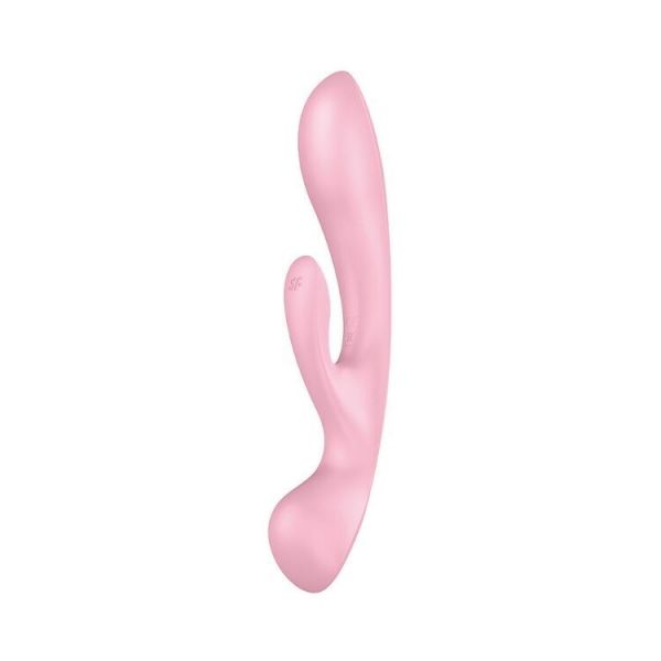 Двосторонній вібратор-кролик Satisfyer Triple Oh Pink (м'яте паковання!!!)