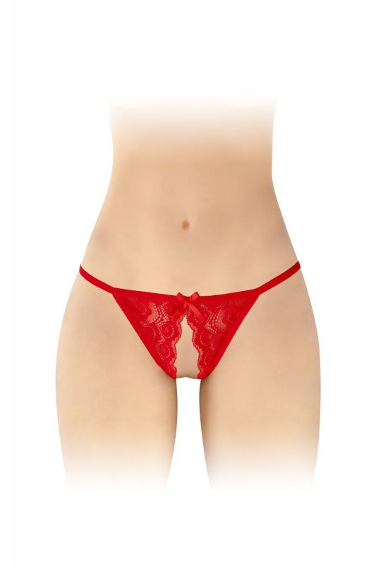 Мереживні трусики з доступом Fashion Secret Zoe Red, з бантиком