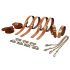 Набір для бондажу LOCKINK 8-Bondage-Straps Restraint Set, коричневий, 8 ременів з натуральної шкіри