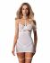 Бебі-дол Obsessive Arrowel White chemise S/M, з декоративним чокером та гартерами