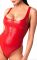 Боді Noir Handmade F352 Red powerwetlook body - S