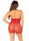 Сорочка із сердечками Leg Avenue Mini Heart Trimmed Net Chemise One Size, Red
