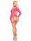 Бодістокінг Leg Avenue Fishnet Garter Harness and Teddy One Size Neon Pink