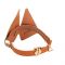 Маска на очі LOCKINK Vixen Blindfold, коричнева, натуральна шкіра, регульований обсяг