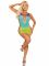 Сукня Leg Avenue Seamless Ombre Faux Lace Up Mini Dress One Size Ocean