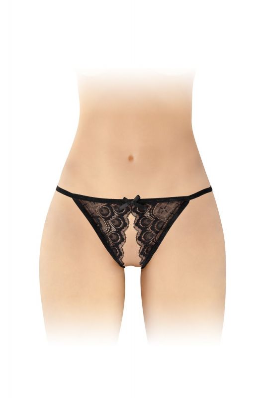 Мереживні трусики з доступом Fashion Secret Zoe Black, з бантиком
