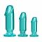Набір анальних пробок Doc Johnson Crystal Jellies - Anal Starter Kit Teal (м'ятий та без вставки!!!)