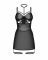 Бебі-дол Obsessive Arrowel Black chemise S/M, з декоративним чокером та гартерами