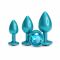 Набір анальних пробок NS Novelties Rear Assets - Trainer Kit - Iridescent Teal - Teal Gem