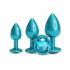 Набір анальних пробок NS Novelties Rear Assets - Trainer Kit - Iridescent Teal - Teal Gem